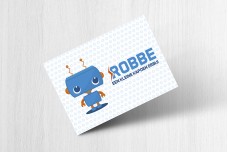 Schattig blauw robotje